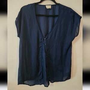 Pins & Needles Midnight Blue Top